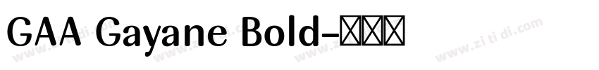 GAA Gayane Bold字体转换